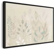 Artgeist Paveikslas - Morning in the Meadow - Various Pastel Plants on a rusvai gelsvas Background