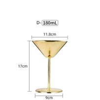 304 Nerūdijančio plieno kokteilių taurė Raudonojo vyno taurė Fleita Šampano taurė Metalinė taurė Baro Martini taurė 270-500ml