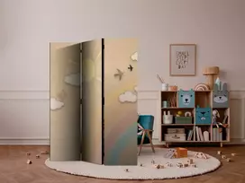 Artgeist Pertvara - Holiday Sky - A Rainbow on a Sunny Day and Flying Birds