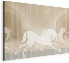 Artgeist Paveikslas - Moon Horses - Horses Galloping Among Trees on a Starry Night