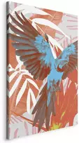 Artgeist Paveikslas - Exotic Wings - Parrot Among Abstract Leaf Patterns