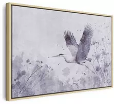 Artgeist Paveikslas - Majestic flight - a crane in flight in monochrome