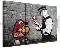 Artgeist Paveikslas - Super Mario Mushroom Cop by Banksy