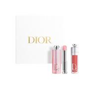 DIOR Charming Color Changing Lipstick Lip Gloss Gift Box Makeup Set Complexion Moisturizing Pseudo-Essence Lipstick 3.2g+6ml balta
