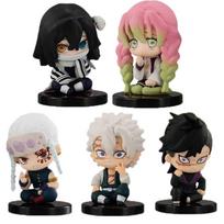 New Demon Slayer Figure Toy Anime Kimetsu no Yaiba Q Version Sitting PVC Figurine Model Doll