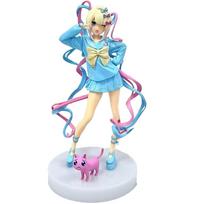 Needy Girl Overdose Anime Figure with cat Action Figures PVC Collection Model Ornaments Toys brithday gifts