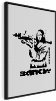 Artgeist Paveikslas - Contrast Duel (1-part) - Banksy on Mural with Mona Lisa