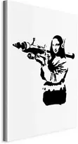 Artgeist Paveikslas - Banksy Mona Lisa with Rocket Launcher (1 Part) Vertical