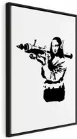 Artgeist Paveikslas - Banksy Mona Lisa with Rocket Launcher (1 Part) Vertical