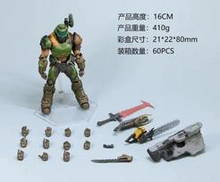 17cm Figma Sp-140 Doom Slayer Eternal Action Figure Anime Destroy Warrior Movable Model Statue Collection Desktop Decor Toy Gift