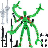 3D Spausdintas Žaislas Imituojantis Aštuonkojo Čiuptuvą Robotas Lėlė 13 Laimingų Figūrėlių Modelis Sąnariai Judantys DIY Surinkimo Žaislas Laimingos 13 Veiksmo Figūrėlės black