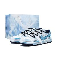 Nike Big Absurd Rankų darbo, Mėlynas Grafiti Amortizacija Atsparus Dilimui Žemi Teniso Bateliai Unisex Šviesiai Mėlynas 355152-140(Komanda1154-) 44.5