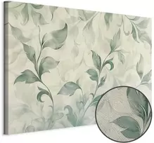 Artgeist Paveikslas - Watercolor Botanical Motif Delicate Žalias-rusvai gelsvas Leaves