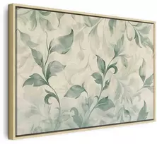 Artgeist Paveikslas - Watercolor Botanical Motif Delicate Žalias-rusvai gelsvas Leaves