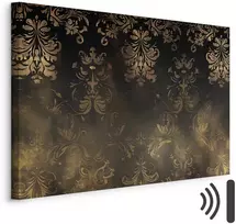 Artgeist Paveikslas - Baroque Ornaments in Patinated Gold and Browns: Retro Motif