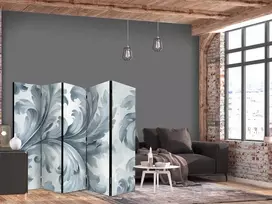 Artgeist Pertvara - Stone Baroque Ornaments in Light Shades of Gray and Mėlyna