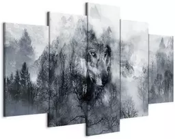 Artgeist Paveikslas - Mountain Predator (5 Parts) Wide