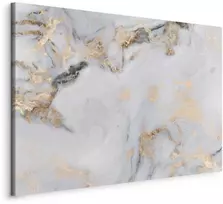 Artgeist Paveikslas - Baltas stone – elegant marble with golden reflections