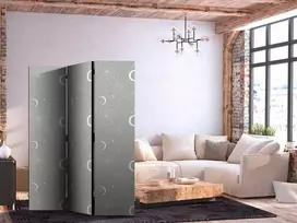 Bez Marki Artgeist Pertvara - Cosmic Fireworks - Elegant Pattern with Moons and Stars on a Gray Background