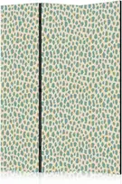 Artgeist Pertvara - Giraffe Pattern - Animal Pattern in Turquoise Spots on a Light Background