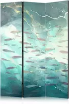 Artgeist Pertvara - Escaping Fish - Very Fast Swimming Fishes in Muted Colors Among Sea Depths