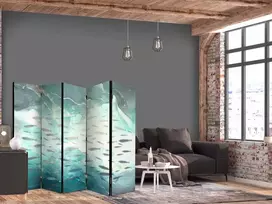Artgeist Pertvara - Escaping Fish - Very Fast Swimming Fishes in Muted Colors Among Sea Depths