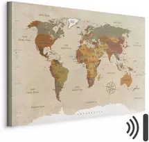 Artgeist Paveikslas - World Map: rusvai gelsvas Chic