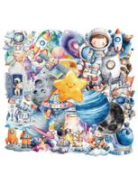 50PCS Space Planet Astronaut Stickers Cartoon Cute Kawaii Decals Stationery Guitar Phone Bicycle Laptop Luggage DIY Aesthetic