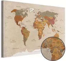 Artgeist Paveikslas - World Map: rusvai gelsvas Chic