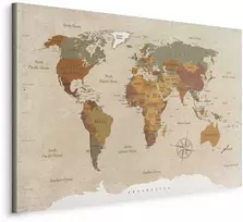 Artgeist Paveikslas - World Map: rusvai gelsvas Chic