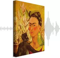 Artgeist Paveikslas - Frida Kahlo – Self-Portrait with Monkey and Parrot