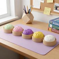 Thick Maltose Bun Squishy: Giant Glitter Dumpling Taba Toy, Silent Office Fidget for Anxiety Relief, Sensory Stress Reliever