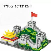 Yellow Crane Tower 3D Puzzle Building Blocks Chinese Architecture Nanobricks Wuhan Landmark Model DIY Micro Bricks Toy Gift for