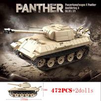 Karinio Pasaulio Karo Vokiečių Tigras I Sunkusis Tankas Statybiniai Blokeliai WW2 Ginklai Panzer Panther Vidutiniai Tankai Techniniai Blokeliai Vaikų Žaislai