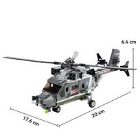 2024 Military WW2 Britain Fighter Bobcat Helicopter Army Building Blocks UK Aircraft Weapon Model Army Soliders Bricks Toys Gift