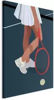 Artgeist Paveikslas - Female Tennis Player With a Raudona Racket on the Court - Graphics