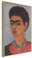 Artgeist Paveikslas - Frida Kahlo – Self-Portrait with Skirtas garbanotiems plaukams Hair