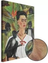 Artgeist Paveikslas - Frida Kahlo – Self-Portrait with Monkeys