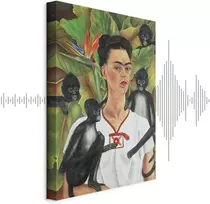 Artgeist Paveikslas - Frida Kahlo – Self-Portrait with Monkeys