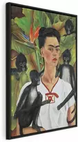 Artgeist Paveikslas - Frida Kahlo – Self-Portrait with Monkeys