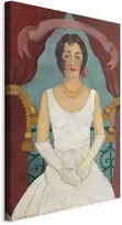 Artgeist Paveikslas - Frida Kahlo – Portrait of a Lady in Baltas