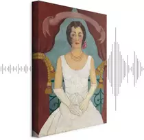 Artgeist Paveikslas - Frida Kahlo – Portrait of a Lady in Baltas