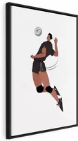 Artgeist Paveikslas - Volleyball Player on a Baltas Background - Illustration