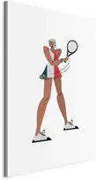 Artgeist Paveikslas - Tennis Player With a Racket on a Light Background - Illustration