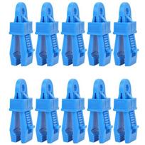 10 Pcs Reusable Tent Clips Adjustable Tarp Clamps Durable Tent Clamp  Outdoor Camping mėlyna