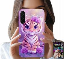 Etui Do Samsung Galaxy A56 5G - Słodki Tygrysek Na Różowym Tle + Szkło
