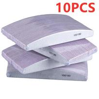 10 vnt / rinkinys Nagų dildės buferis Dvipusis nagų dildės buferis 100/180 Trimmer Lime Buffer Akrilo nagų dildė Nagų dailės įrankiai