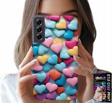 Etui Do Samsung Galaxy S21 Fe - Kolorowe Serca Możliwość Personalizacji