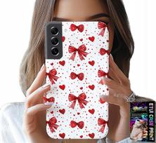 Etui Do Samsung Galaxy S21 Fe - Czerwone Wstążki Wstążka Modne Wzory