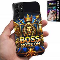 Etui Do Samsung Galaxy S21 Ultra - Boss Lew Z Koroną Na Tarczy Case + Folia